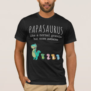 Custom Dad Grandpa Dinosaur T-Shirt, Personalised T-Shirt