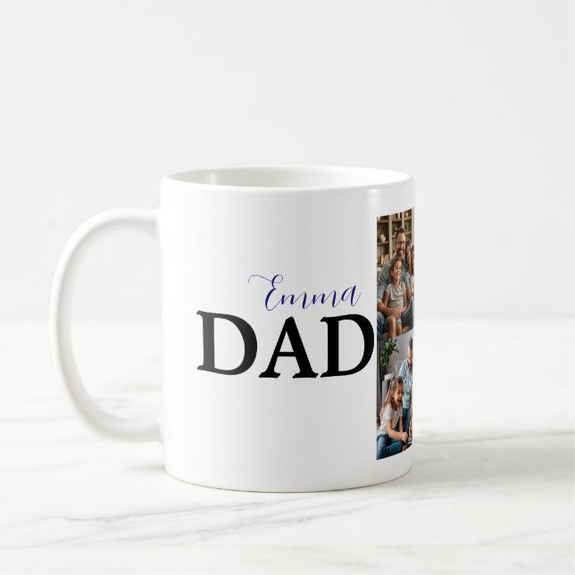 Custom Dad Mug with Photo and Child’s Name (Left)