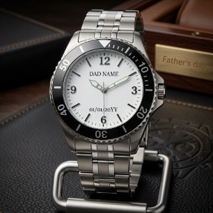 Custom Dad Name and Date Personalised Father’s Day Watch