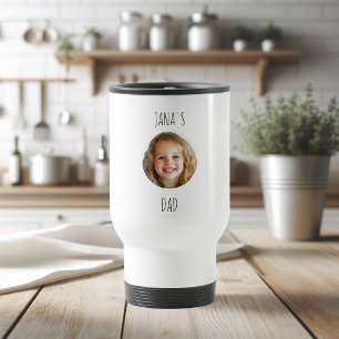 Custom Dad Personalised Face Photo  Travel Mug