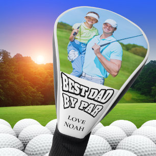 Custom Dad Photo Best Dad By Par Father's Day  Golf Head Cover