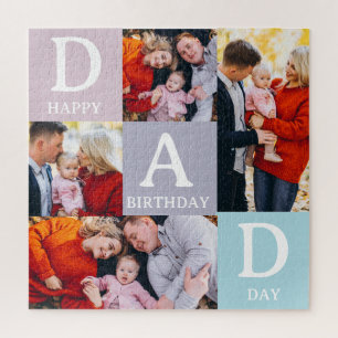 Custom Dad Photo Puzzle – 4 Photos & Text