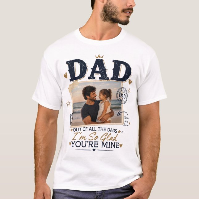 Custom Dad Photo T-Shirt (Front)