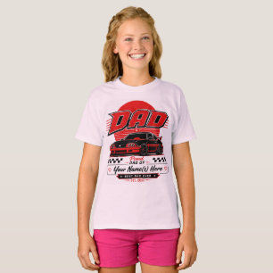 Custom Dad Racing Team Car Enthusiast Kids T-Shirt