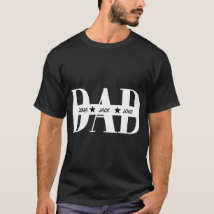 Custom Dad Shirt With Kids Names, Dad T-Shirt