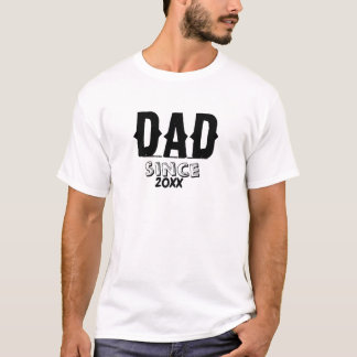Custom "Dad Since 20XX" Year T-Shirt – Personalise