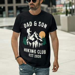 Custom Dad & Son Hiking Club Established [Year] T-Shirt