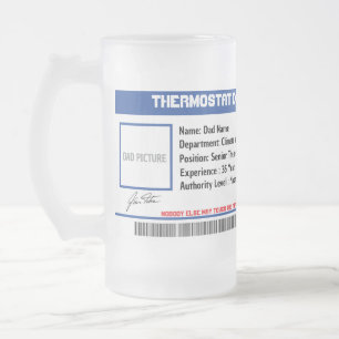 Custom Dad Thermostat Supervisor Beer Mug