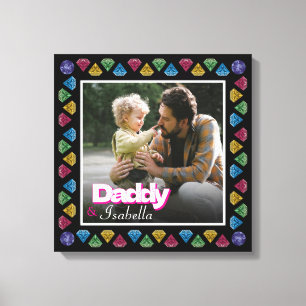 Custom Daddy & Me Photo Keepsake – Personalised  Canvas Print