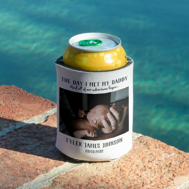 Custom Daddy Photo First Father's Day Can Cooler (In Situ Pool)