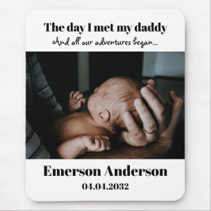 Custom Daddy Photo First Father's Day  Mouse Mat