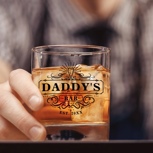 Custom Daddy's Bar Year Established Glass (Creator Uploaded)