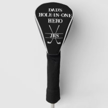 Custom Dad's Hole-in-One Hero Initials black&white