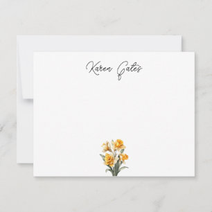 Custom Daffodil Note Card  