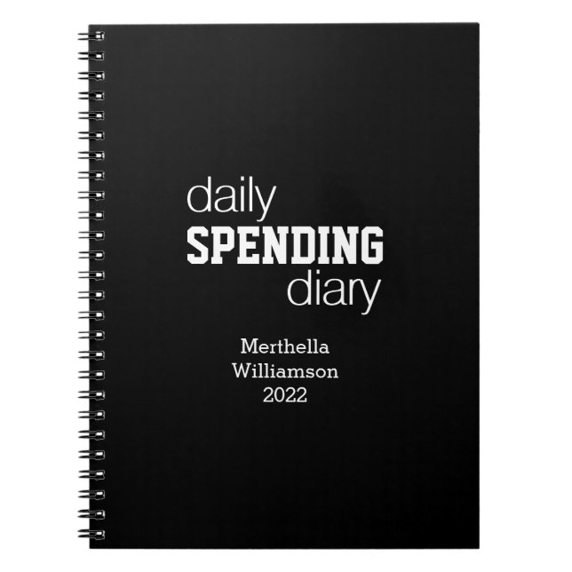 Custom DAILY SPENDING DIARY Journal (Front)