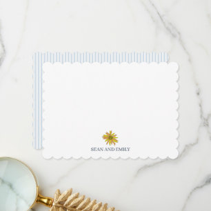 Custom Daisy Painting Vintage Thank You Card