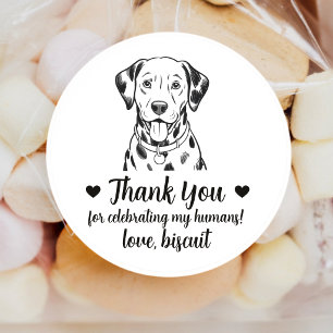 Custom Dalmatian Dog Wedding Favour Stickers