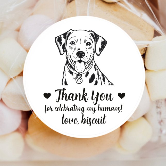 Custom Dalmatian Dog Wedding Favour Stickers (Creator Uploaded)