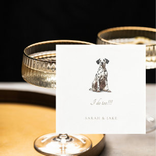 Custom Dalmatian Pet Wedding Napkins