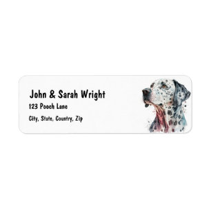 Custom Dalmation Dog Address Label