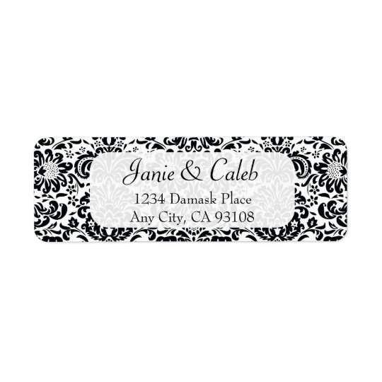 Custom Damask Return Address Labels