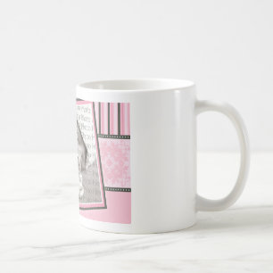 Custom Damask & Stripes Baby Photo Mug :: pink