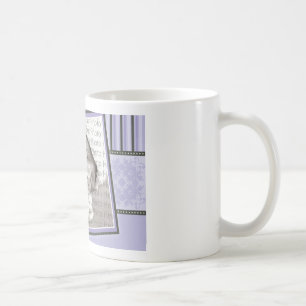 Custom Damask & Stripes Baby Photo Mug :: purple