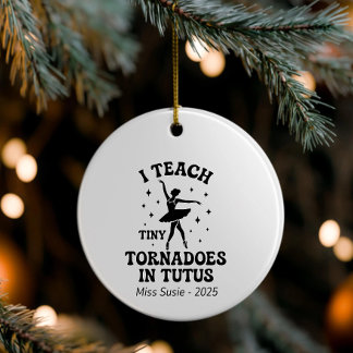 Custom Dance Ornaments, Personalized Ballet Tap Ceramic Tree Decoration