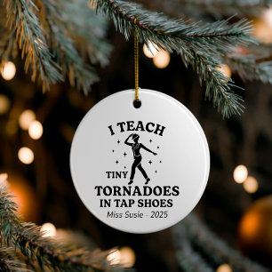 Custom Dance Ornaments, Personalized Ballet Tap Ceramic Tree Decoration