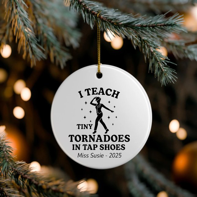 Custom Dance Ornaments, Personalized Ballet Tap Ceramic Tree Decoration (Creator Uploaded)