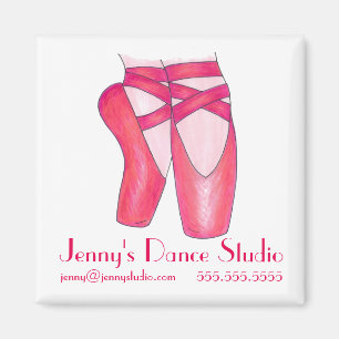 Custom Dance Studio Ballet Shoes Ballerina Magnet