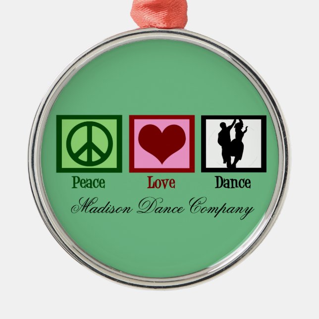 Custom Dance Studio Company Metal Tree Decoration (Front)