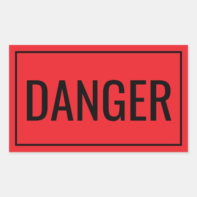 Custom Danger Labels for Work Supplies Safety (Front)