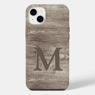 Custom Dark Brown Tree Woodgrain Stripes Pattern iPhone 14 Plus Case