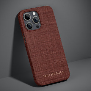 Custom Dark Burgundy Wine Red Brown Coloured iPhone 13 Pro Case