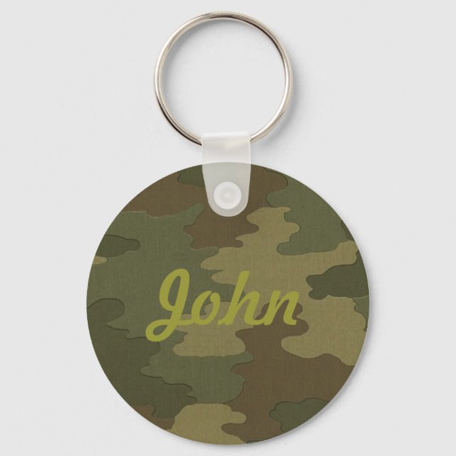 Custom Dark Camouflage Key Chain (Front)