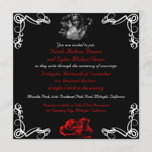 Custom Dark Goth Wedding Invitations