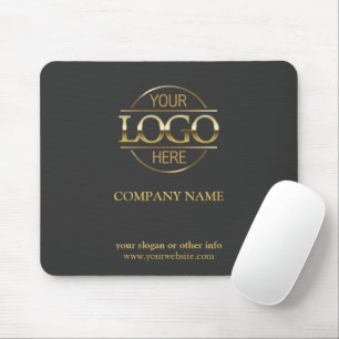 Custom Dark Grey Promotional Company Business Logo Mouse Mat