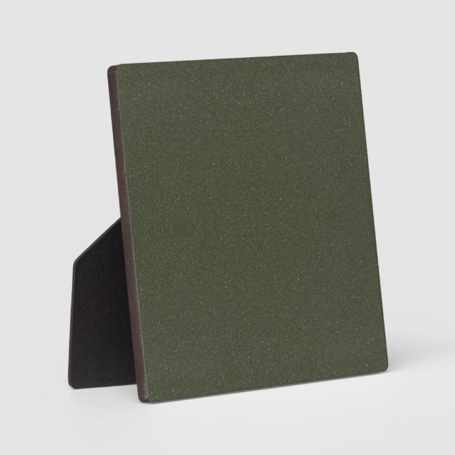Custom Dark Moss Green Textured Plaque (Front)