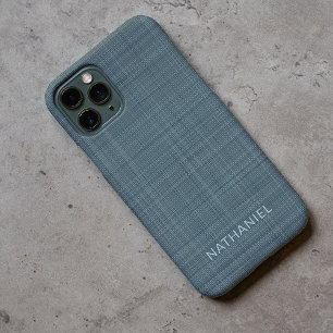 Custom Dark Teal Blue Grey Texture Pattern iPhone 11 Pro Case