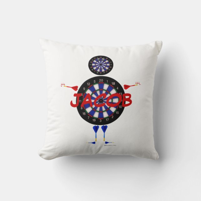 Custom Dart Player Cartoon Cushion (Front)