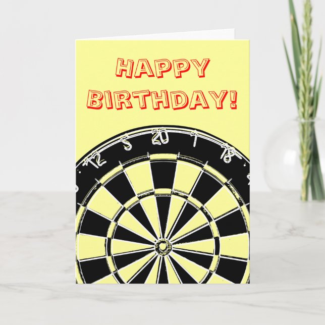 Custom dartboard Birthday card (Front)