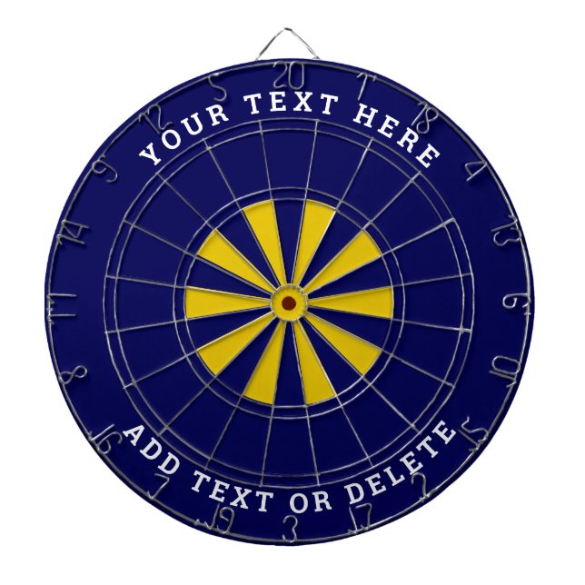 Custom dartboard layout | Gold & Navy blue (Front)