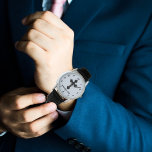 Custom Date Bold Cross Watch<br><div class="desc">This Christian men's watch has a custom date and a bold cross, making it a great gift for confirmations, first communions, weddings, or any other anniversary gift for him. Commemorate a date with style with this personalised watch.</div>