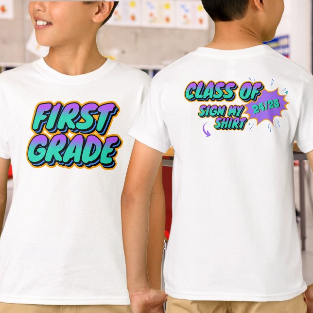 Custom Date First Grade Sign My Shirt Memento (Creator Uploaded)