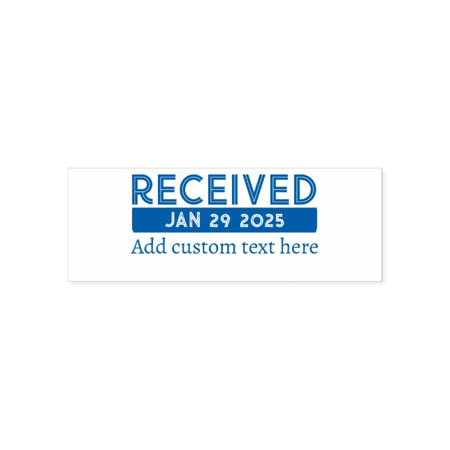 Custom Date Stamp Blue (Design)