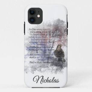 Custom Dated Edgar Allan Poe The Raven  Customize iPhone 11 Case