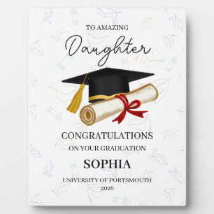 Custom Daughter Graduation Keepsake Name Year Plaque