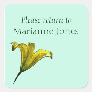 Custom Day Lily Bookplate Sticker