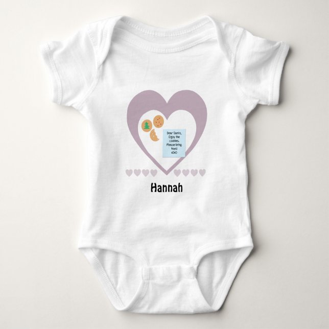 Custom Dear Santa, Bring Toys Baby Bodysuit (Front)